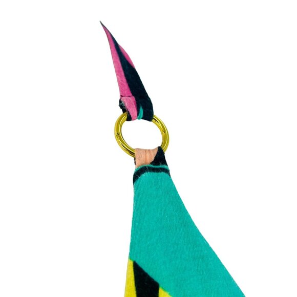 Vintage Y2K Victoria's Secret Sexy Multicolored Tropical Print Halter Mini Dress - Picture 3 of 13